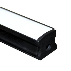 Perfil Sobrepor Slim Alumínio Preto 17x14mm para Fita de Led 1 Metro