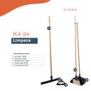 Ver imagem 2 de Kit vassoura, rodo, escova com pá grande e pá pequena 5 pçs - Oikos