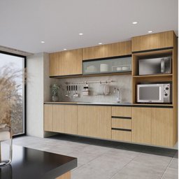 Cozinha Modulada 8 Peças 4 Aéreos 3 Balcões 1 Torre Quente Nara CabeCasa MadeiraMadeira - 2