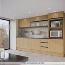 Ver imagem 3 de Cozinha Planejada 8 Peças 4 Aéreos 3 Balcões 1 Torre Quente Nara CabeCasa MadeiraOriginals Marrom/Avena/Cinza Claro