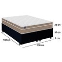 Ver imagem 4 de Cama Box Baú Casal Bipartido Suede + Colchão Lis Molas Ensacadas Plumatex 138cm – Suporta até 120 Kg