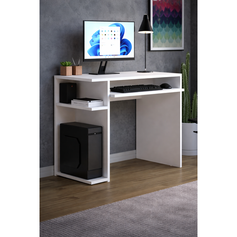 Escrivaninha Mesa para Computador Home Office Estudo com Prateleiras Gamer