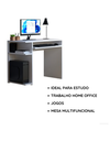 Ver imagem 3 de Escrivaninha Mesa para Computador Home Office Estudo com Prateleiras Gamer