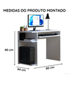 Ver imagem 4 de Escrivaninha Mesa para Computador Home Office Estudo com Prateleiras Gamer