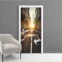 Ver imagem 1 de Adesivo de Porta Rua Vazia Arte Destaque M - 0,83 X 2,13 Metros