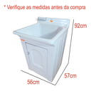 Ver imagem 2 de Gabinete em Plástico Abs com Tanque de Fibra 40 Litros e Base para Torneira de Mesa