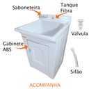 Ver imagem 3 de Gabinete em Plástico Abs com Tanque de Fibra 40 Litros e Base para Torneira de Mesa