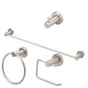 Ver imagem 1 de Kit Acessórios Banheiro Completo Inox Escovado 4 Peças