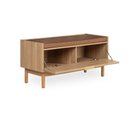 Ver imagem 7 de Banco Sapateira Kaki 100% MDF 100 cm X 40 cm Courino Caramelo Telinha Rattan
