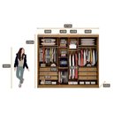 Ver imagem 2 de Guarda Roupa Casal Logan 3 Portas 6 Gavetas Cumaru 23 – Novo Horizonte
