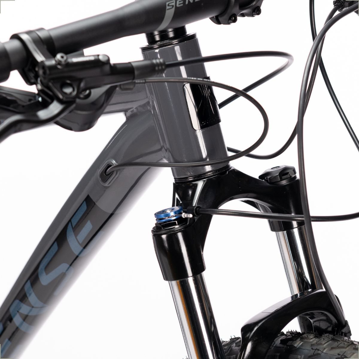 Bicicleta Mtb Aro 29 Sense Rock Evo 2023 Shimano Deore 2x10 Velocidades:Cinza Esc/Azul/15/Unissex - 5
