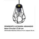 Ver imagem 3 de Pendente Luminaria 3d Teto Diamante Preto Industrial Aramado