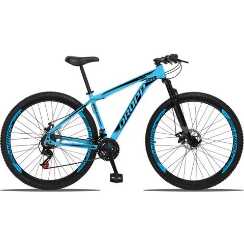 Bicicleta Aro 29 Dropp Aluminum 21V Freio A Disco E Suspenção:AZULPRETO/17