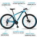 Ver imagem 3 de Bicicleta Aro 29 Dropp Aluminum 21V Freio A Disco E Suspenção:AZULPRETO/19