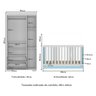 Quarto Infantil com Berço 3 em 1 e Guarda-roupas Algodão Doce Multimóveis Mp4247 - 7