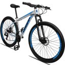 Ver imagem 2 de Bicicleta Aro 29 Dropp Aluminum 21V Freio A Disco E Suspenção:BRANCOAZUL/17