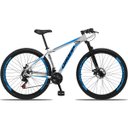 Ver imagem 1 de Bicicleta Aro 29 Dropp Aluminum 21V Freio A Disco E Suspenção:BRANCOAZUL/21