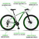 Ver imagem 3 de Bicicleta Aro 29 Dropp Aluminum 21V Freio A Disco E Suspenção:BRANCOVERDE/21