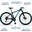 Ver imagem 3 de Bicicleta Aro 29 Dropp Aluminum 21V Freio A Disco E Suspenção:PRETOAZUL/15