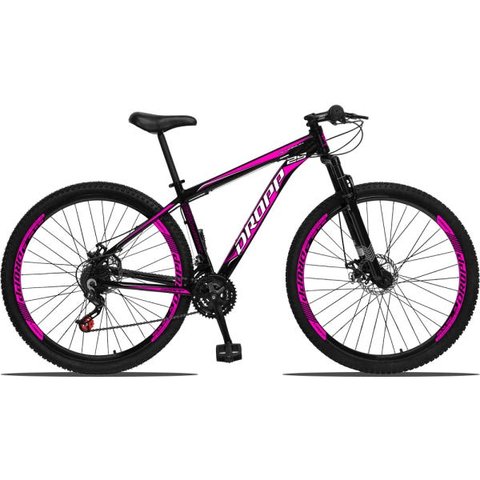 Bicicleta Aro 29 Dropp Aluminum 21V Freio A Disco E Suspenção:PRETOROSA/15