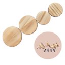 Ver imagem 2 de Cabideiro de Parede em Madeira Natural 4 Ganchos Design Minimalista