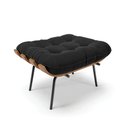 Ver mais imagens de Kit 01 Poltrona e 01 Puff Costela Suede Base Metal - D'Rossi - Preto