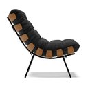 Ver imagem 7 de Kit 01 Poltrona e 01 Puff Costela Suede Base Metal - D'Rossi - Preto