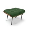 Kit 01 Poltrona e 01 Puff Costela Suede Base Metal - D'rossi - Verde - 8