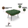 Kit 01 Poltrona e 01 Puff Costela Suede Base Metal - D'rossi - Verde - 3