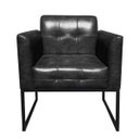 Ver imagem 2 de Poltrona Elisa Corano Linha Premium Base Metálica Preto - D'Rossi - Corano Preto