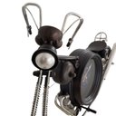 Ver imagem 2 de Moto Retrô em Metal com Relógio 54cm x 33cm x 13 cm