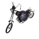 Ver imagem 1 de Moto Retrô em Metal com Relógio 54cm x 33cm x 13 cm