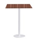 Ver imagem 1 de Mesa Pisa Beta Bistrô Fratini 107,50cm (a) Disco Redondo Branco Tampo Mdp Quadrado Walnut 80cm (l)
