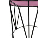 Ver imagem 3 de Puff Babu Suede Base Preto D'Rossi - Rosa Bebê