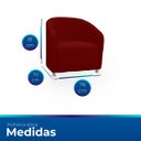 Ver imagem 6 de Poltrona Redonda Moderna e Confortavel Alicia Suede