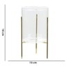 Cachepot de Vidro Com Suporte Metálico Dourado 18 cm D'Rossi - 3
