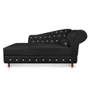 Ver imagem 3 de Divã Chesterfield Capitonado com Strass Suede - Preto