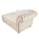 Ver imagem 5 de Divã Chesterfield Capitonado com Strass Suede - Bege