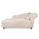 Ver imagem 3 de Divã Chesterfield Capitonado com Strass Suede - Bege