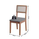 Ver imagem 4 de Conjunto Sala de Jantar Mesa Miami 1,20m 4 Cadeiras Santiago Dobuê Madeirado / Cinza