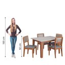 Ver imagem 6 de Conjunto Sala de Jantar Mesa Miami 1,20m 4 Cadeiras Santiago Dobuê Madeirado / Cinza