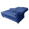 Divã Chesterfield Capitonado com Strass Suede - Azul Royal - 3