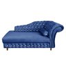 Divã Chesterfield Capitonado com Strass Suede - Azul Royal - 2
