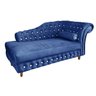 Divã Chesterfield Capitonado com Strass Suede - Azul Royal - 1