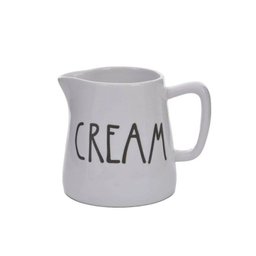 Kit Cremeira de Leite Cream e Pote de Açucar em Cerâmica Branca - 2