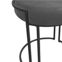Ver imagem 4 de Puff Love Suede Base Preto D’Rossi - Grafite