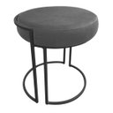 Ver imagem 1 de Puff Love Suede Base Preto D’Rossi - Grafite