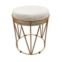 Ver imagem 1 de Puff Babu Suede Base Dourado D'Rossi - Bege