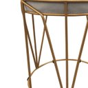 Ver imagem 3 de Puff Babu Suede Base Dourado D'Rossi - Bege