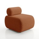 Ver imagem 6 de Poltrona Decorativa Sala Orgânica 60 cm Base Fixa Nara Bouclê D03 - D'Rossi